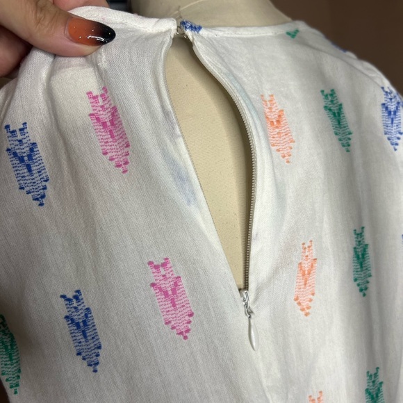 J. Crew Colorful Embroidered Tank Top size 6 - Picture 8 of 15